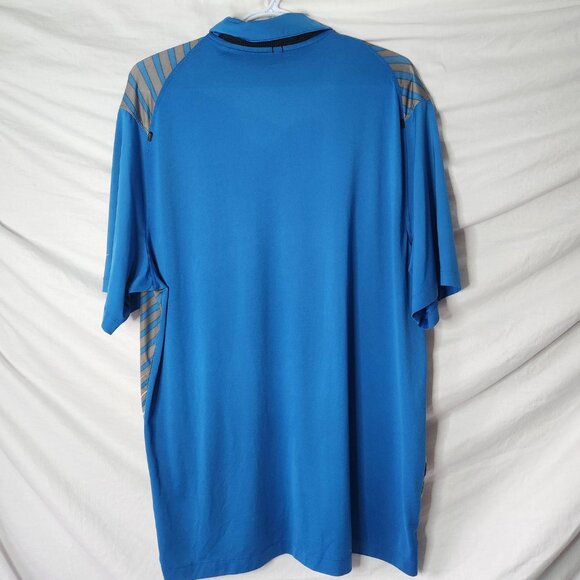 Nike Golf Tour Performance Dri-FIT Polo Men’s XL – Blue w/ Silver Streaks - Picture 5 of 6